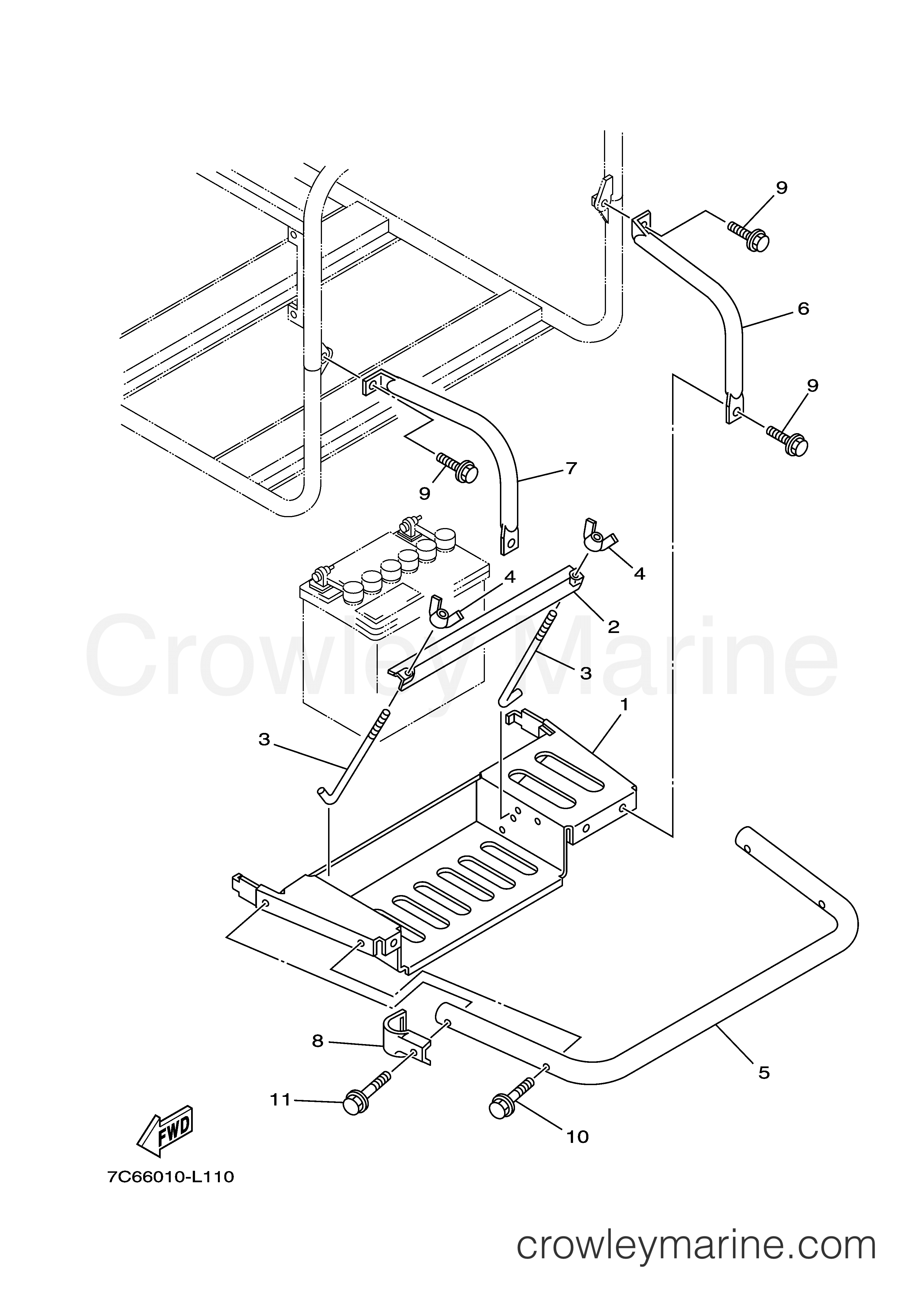 Yamaha Motors EF4000DEQ - BATTERY TRAY