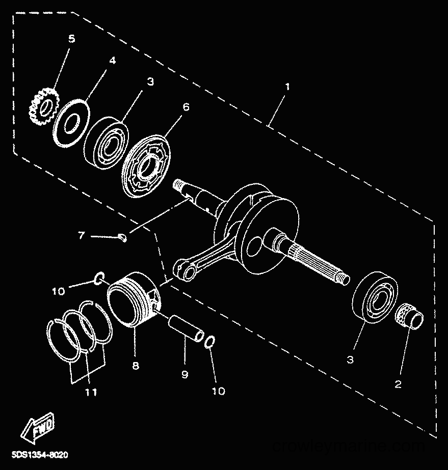 2000 Scooter YP125E - YP125E (5DSK) [010] - CRANKSHAFT & PISTON