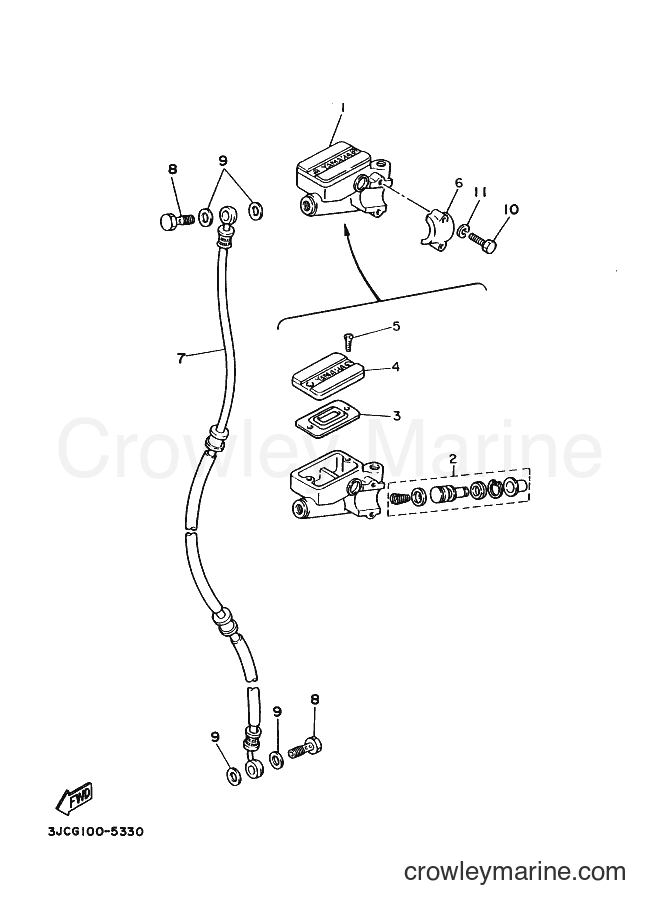Yamaha Motors XV535 (4YHB) [020] - FRONT MASTER CYLINDER