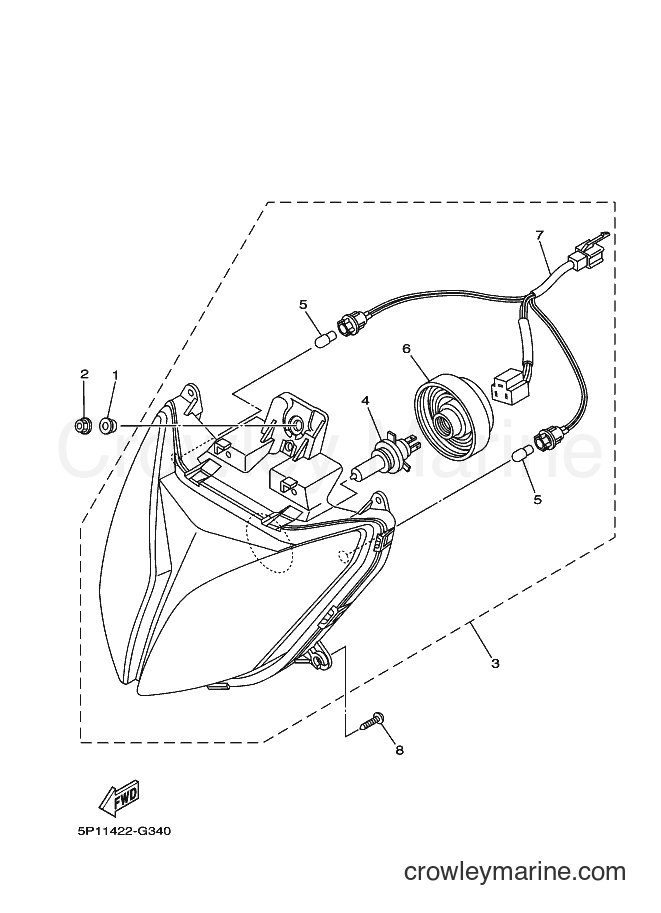 Yamaha Motors AT135 (5P14) [010] - HEADLIGHT