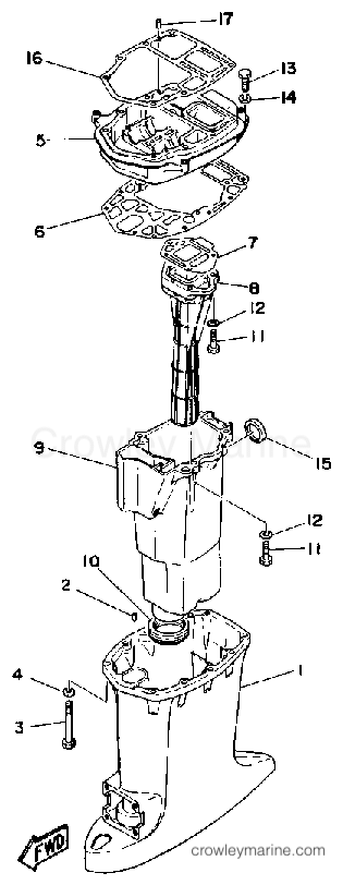 Yamaha Motors 50ELF - UPPER CASING