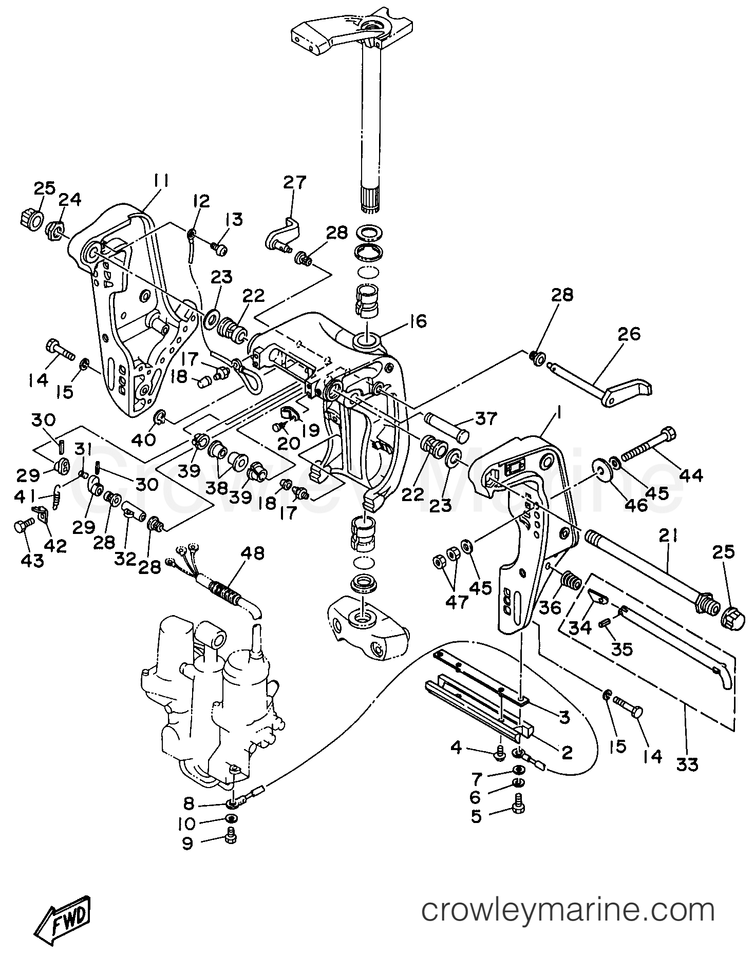 Yamaha Motors 70TLRW - BRACKET 1