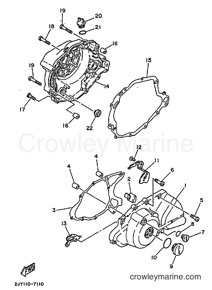 1994 Dirt Bike TW200E - TW200E (3AWK) [010] - CRANKCASE COVER 1