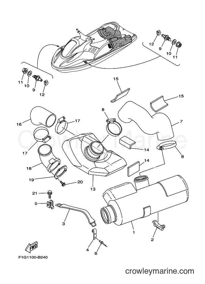 Yamaha Motors GP1300-B (F1G2) [01D] - EXHAUST 3