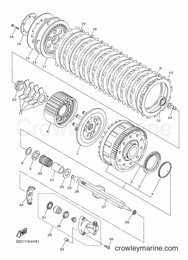 Yamaha Motors VMX17 (2CEL) [010] - CLUTCH