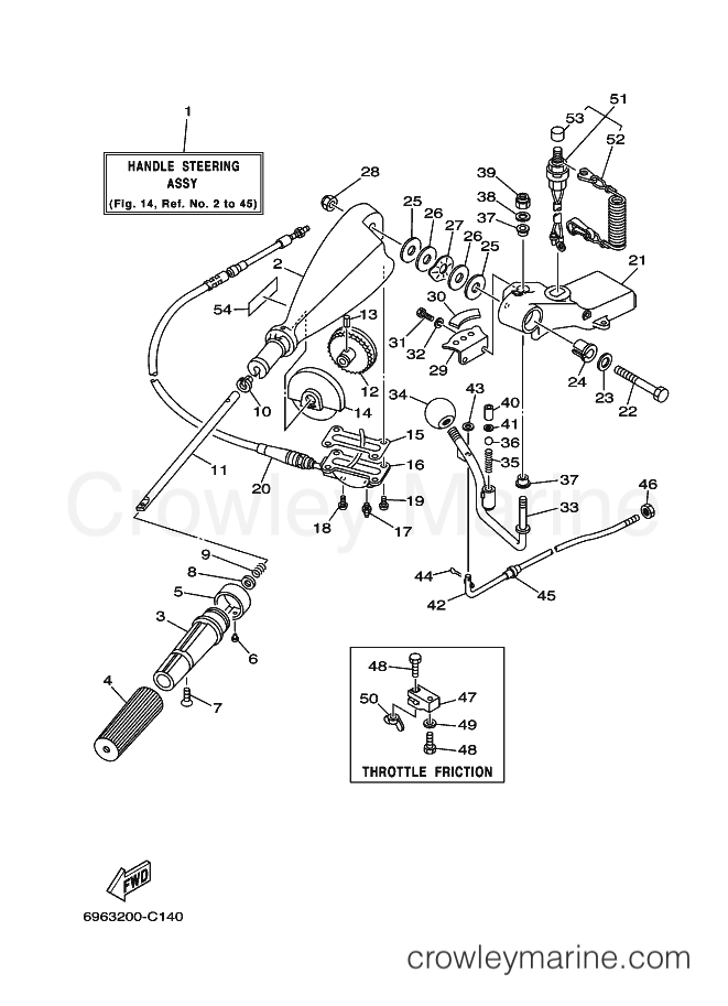 Yamaha Motors E55CMHL (6A34) [030] - STEERING