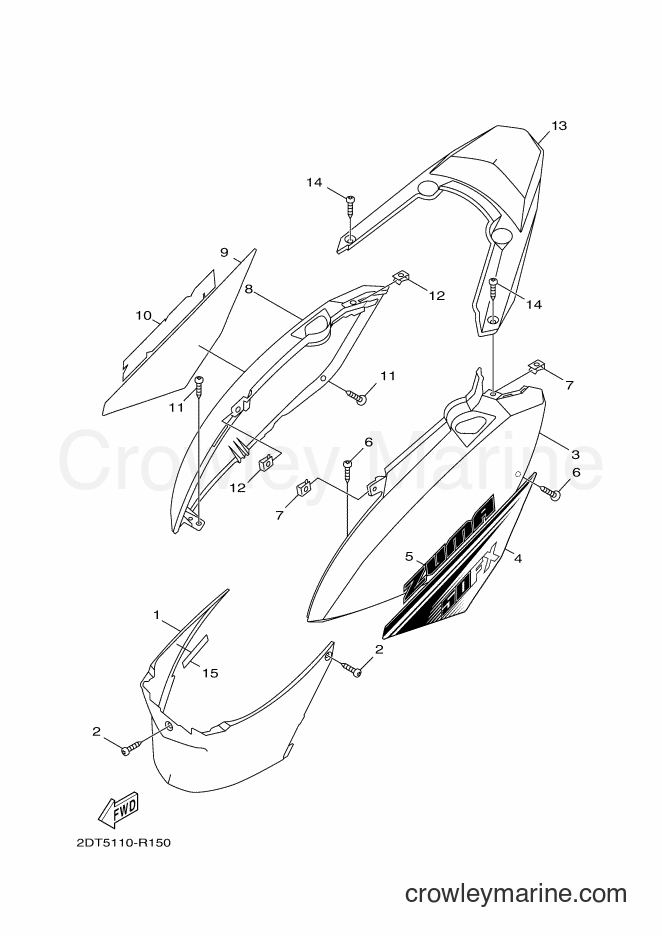 2016 Scooter YW50FXG - YW50FXG (2DT6) [010] - SIDE COVER