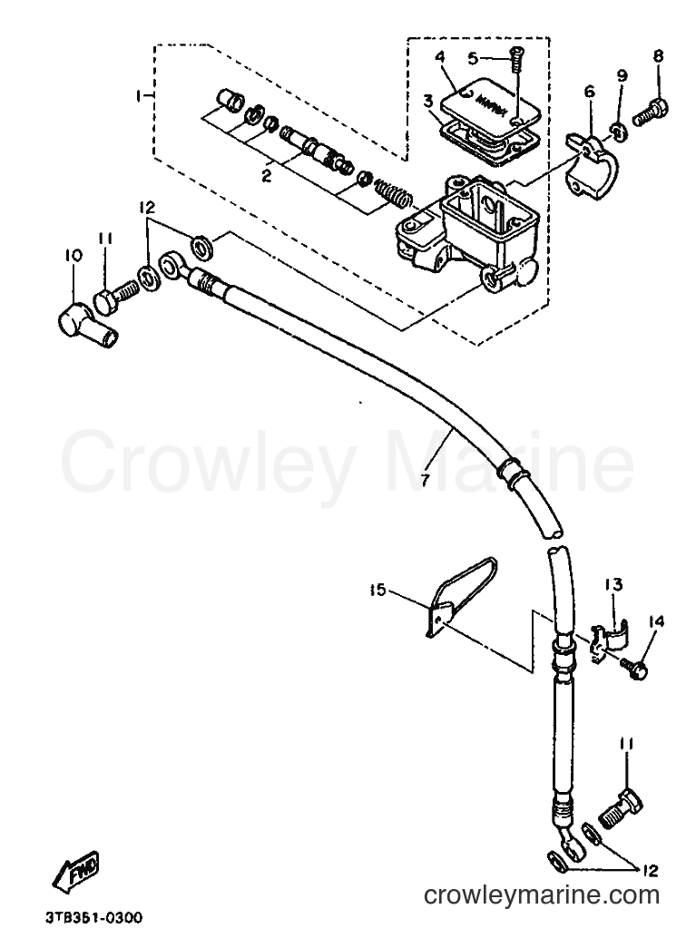 1990 Dirt Bike XT500E - XT500E (3WS1) [999] - FRONT MASTER CYLINDER