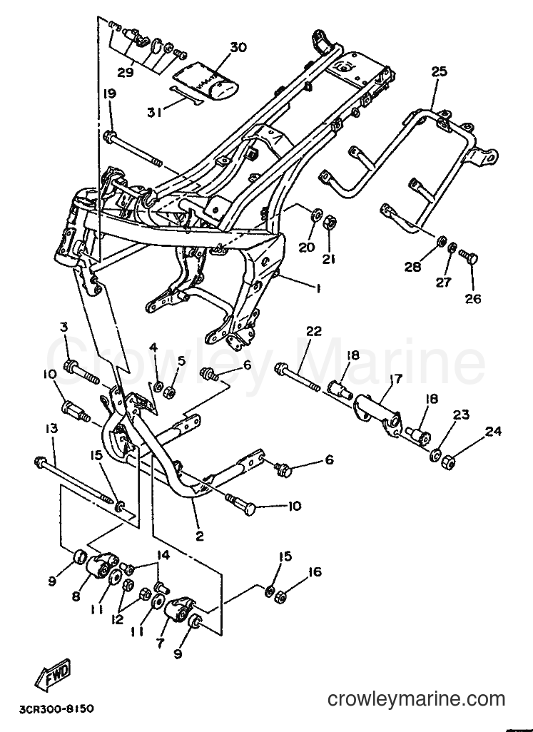 Yamaha Motors YSR80 (3AX1) [999] - FRAME