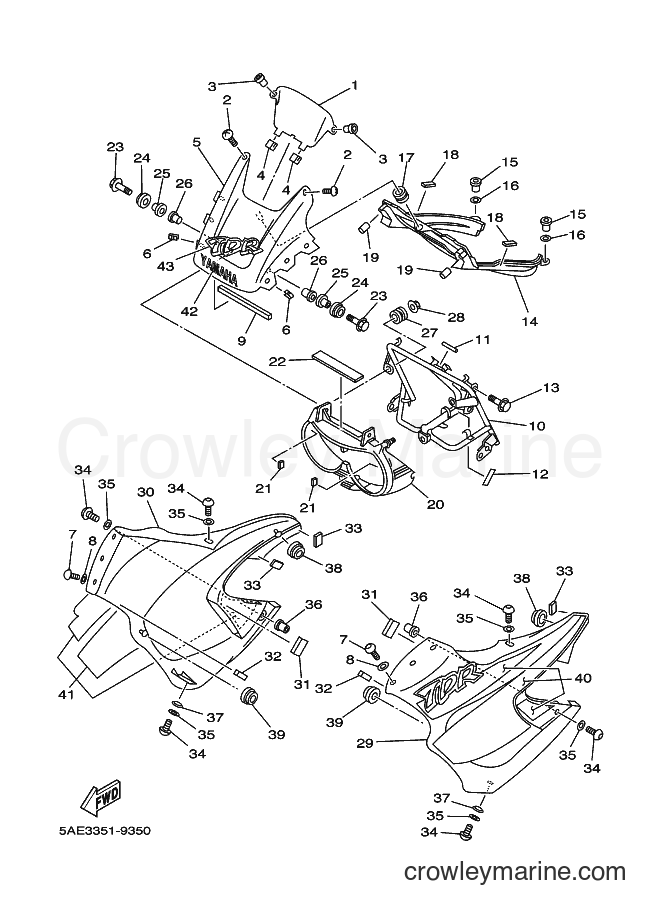 2000 Dirt Bike TDR125 - TDR125 (5AN8) [020] - COWLING 1
