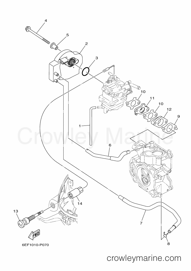 Yamaha Motors F2BMHS (6EF2) [020] - INTAKE