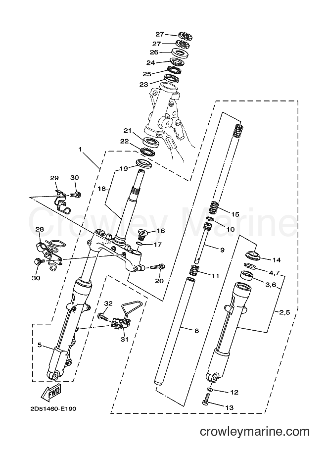 Yamaha Motors AT115C (2D51) [010] - STEERING