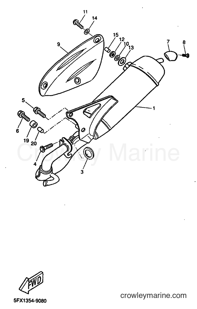 1999 Scooter CW50RS - CW50RS (5FX5) [010] - EXHAUST