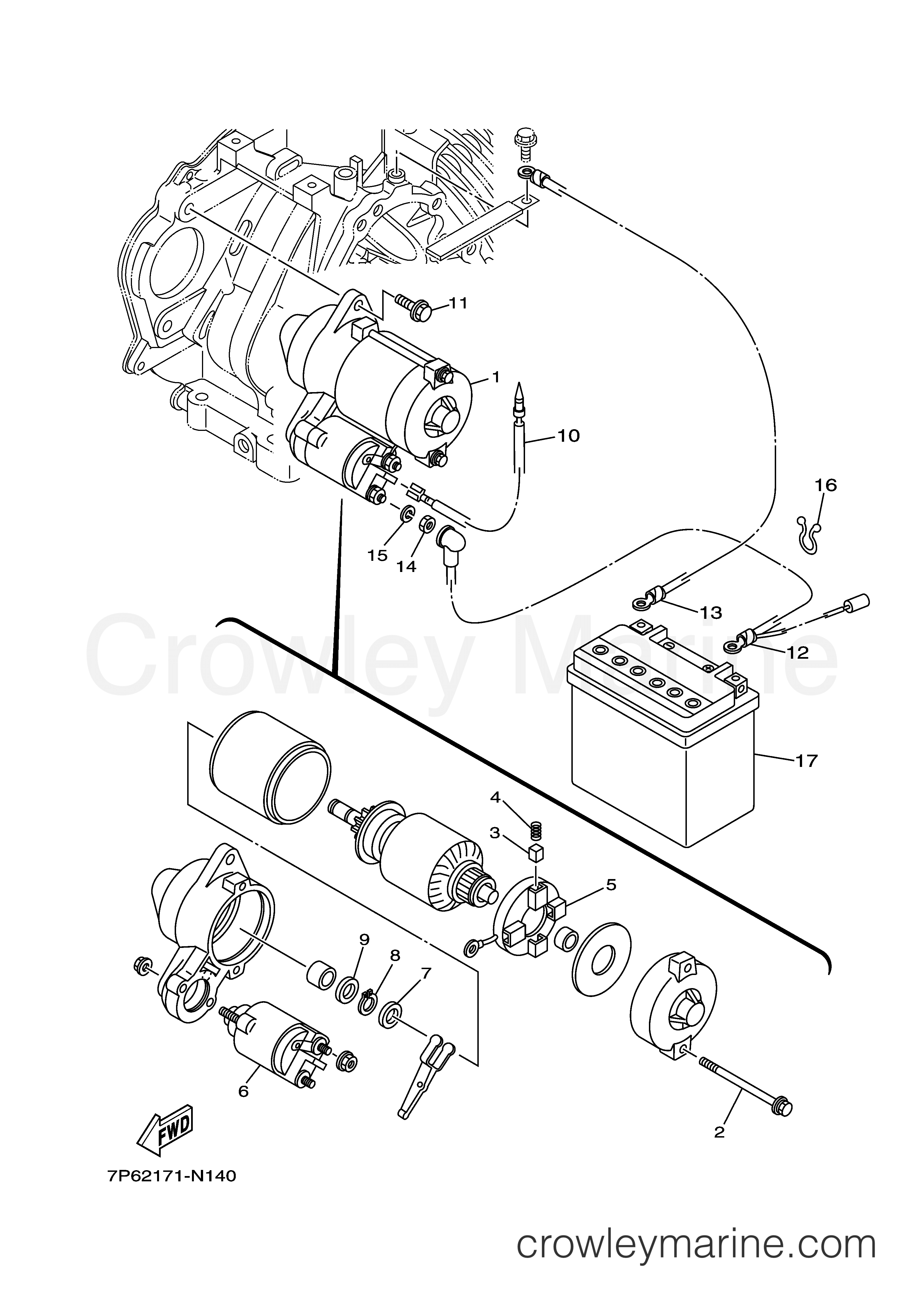 Yamaha Motors EF55DE - STARTING MOTOR