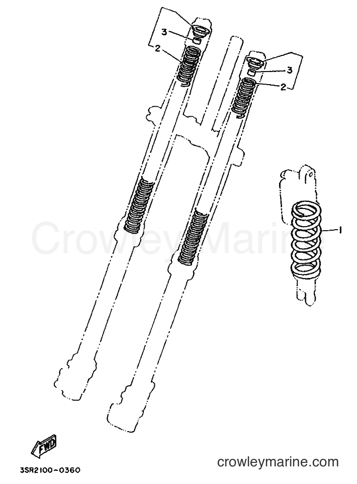1990 Dirt Bike YZ250 - YZ250 (3SP2) [030] - ALTERNATE FOR CHASSIS