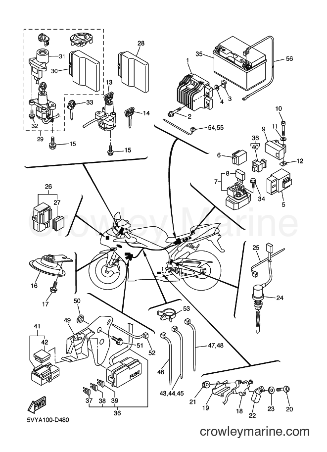 2006 Sport Bike YZF-R1 - YZF-R1 (5VYN) [010] - ELECTRICAL 2
