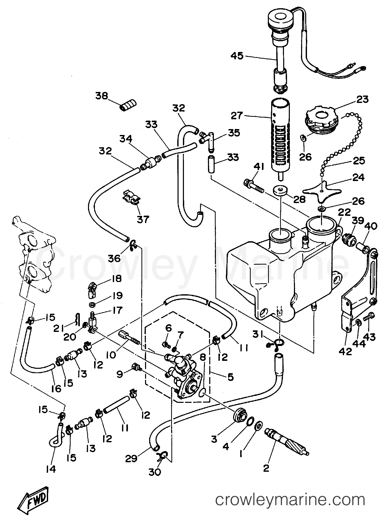 Yamaha Motors 25ELRS - OIL PUMP