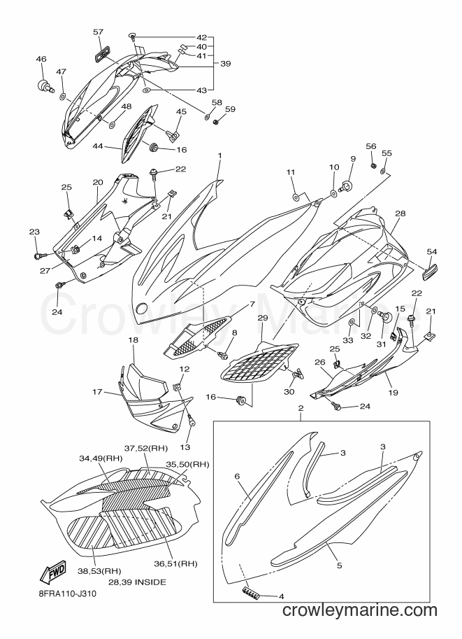2010 Snowmobile RX10MS - RX10MS (8GYA) [030] - SHROUD