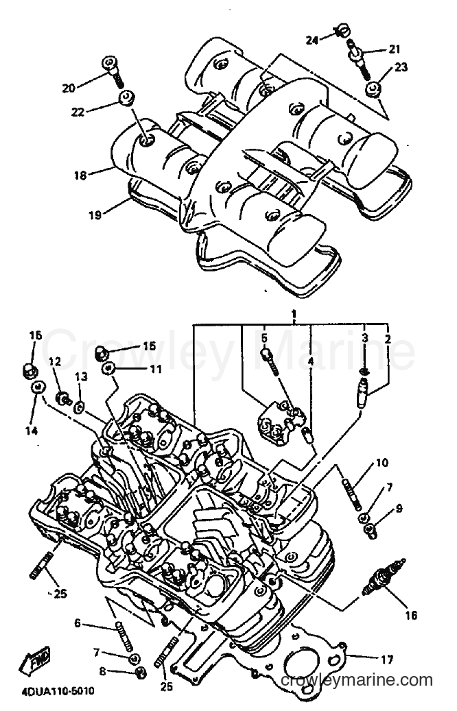 Yamaha Motors XJ600S (4DUF) [010] - CYLINDER HEAD