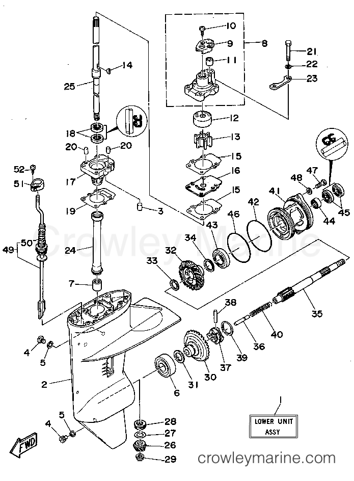 Yamaha Motors T9.9EXHS - LOWER CASING DRIVE 1