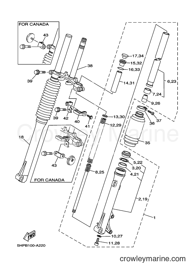 2006 Dirt Bike TT-R125 - TT-R125 (1B2A) [010] - FRONT FORK 2