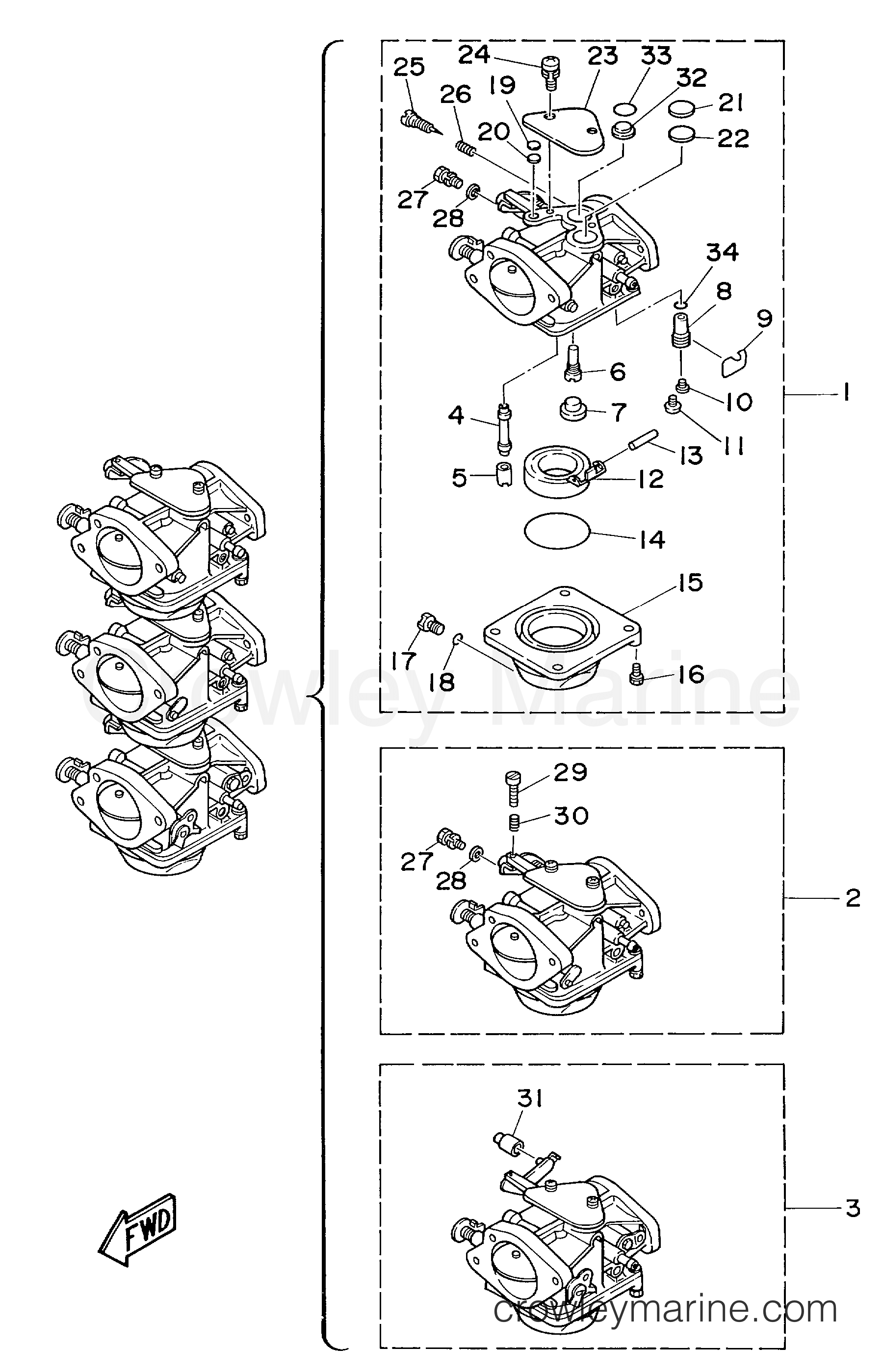 Yamaha Motors 70ETLF - CARBURETOR