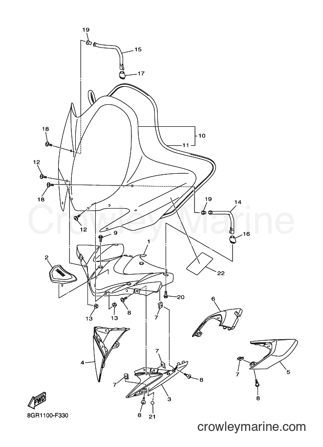 Yamaha Motors RPZ50MP (8GR9) [020] - WINDSHIELD