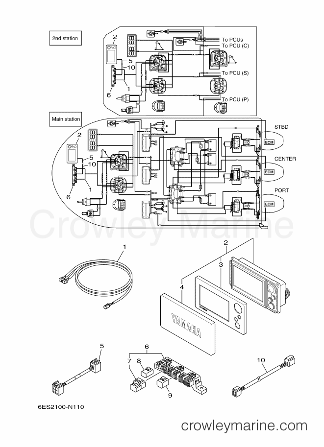 Yamaha Motors JOYSTICK (TWIN-2F) (6ES2) [040] - MULTI DISPLAY (TRIPLE)