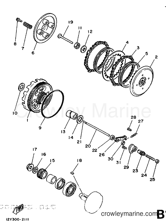 1989 Scooter DT50R - DT50R (3MS1) [999] - CLUTCH