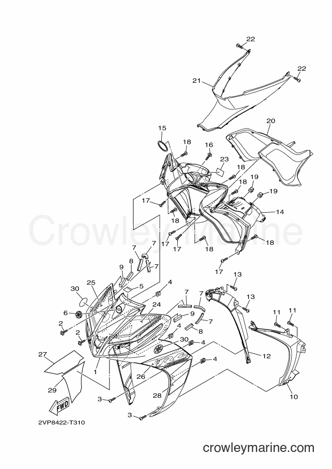 2018 Scooter T115FS-5 - T115FS-5 (2VP9) [010] - LEG SHIELD