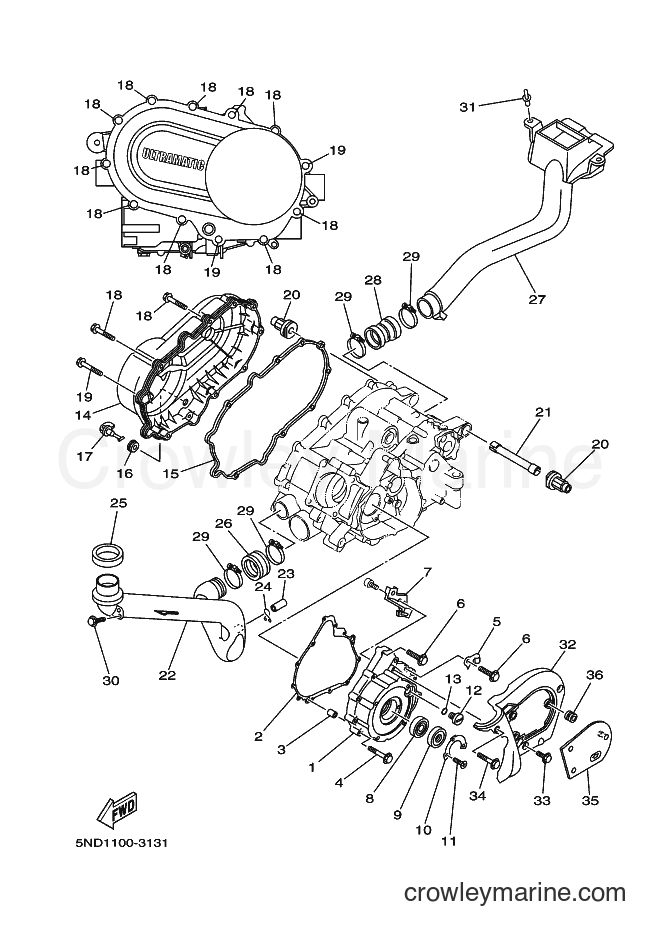 2003 ATV YFM450FWAN - YFM450FWAN (5ND3) [010] - CRANKCASE COVER 1