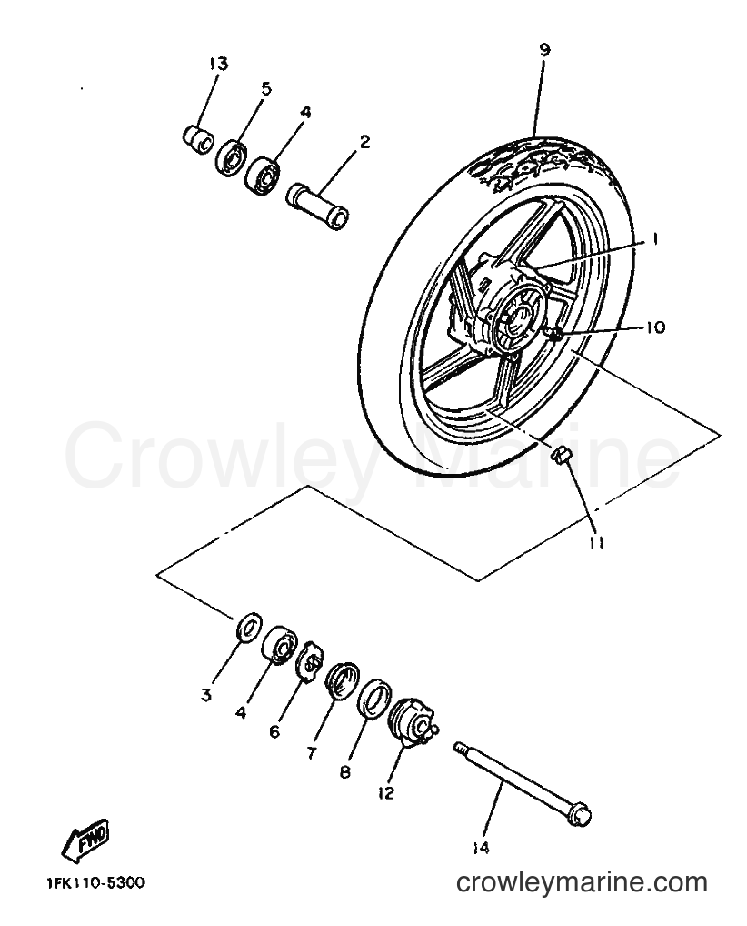 1992 Cruiser VMX1200 - VMX1200 (2EN) [999] - FRONT WHEEL