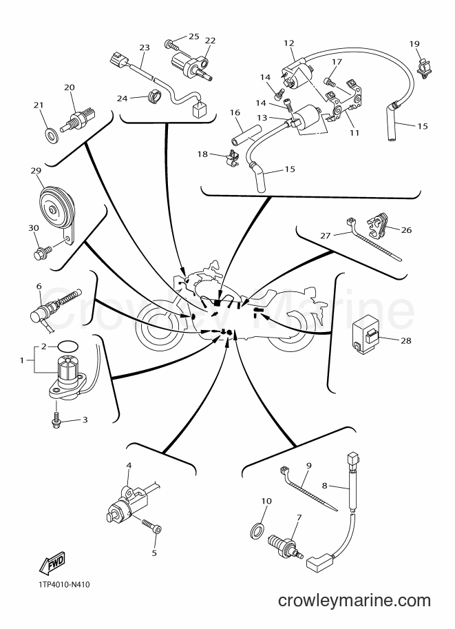 Yamaha Motors XVS950CU (1TP4) [010] - ELECTRICAL 1