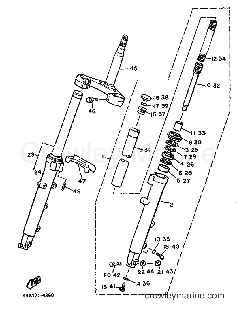 1987 Street Bike XJ900F - XJ900F (2HL) [999] - FRONT FORK