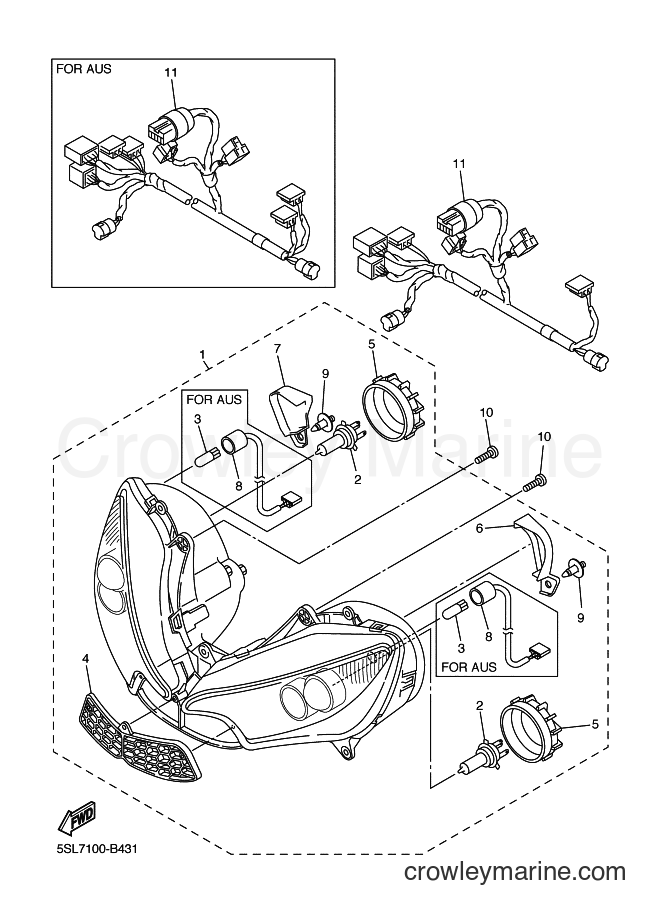 2004 Sport Bike YZF-R6SP - YZF-R6SP (5SLK) [010] - HEADLIGHT
