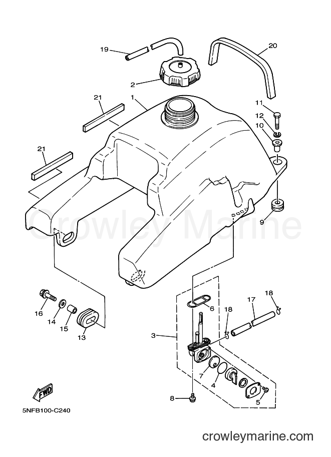 2004 ATV YFM350X - YFM350X (5NFD) [020] - FUEL TANK