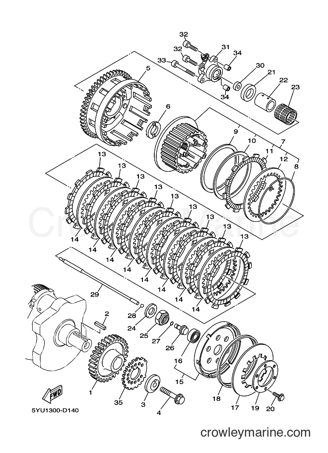 Yamaha Motors MT01 (5YU1) [030] - CLUTCH