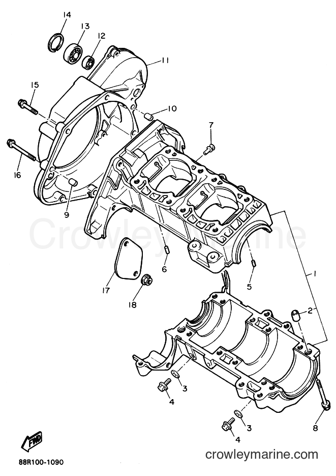 Yamaha Motors EX570ST (8BA1) [010] - CRANKCASE