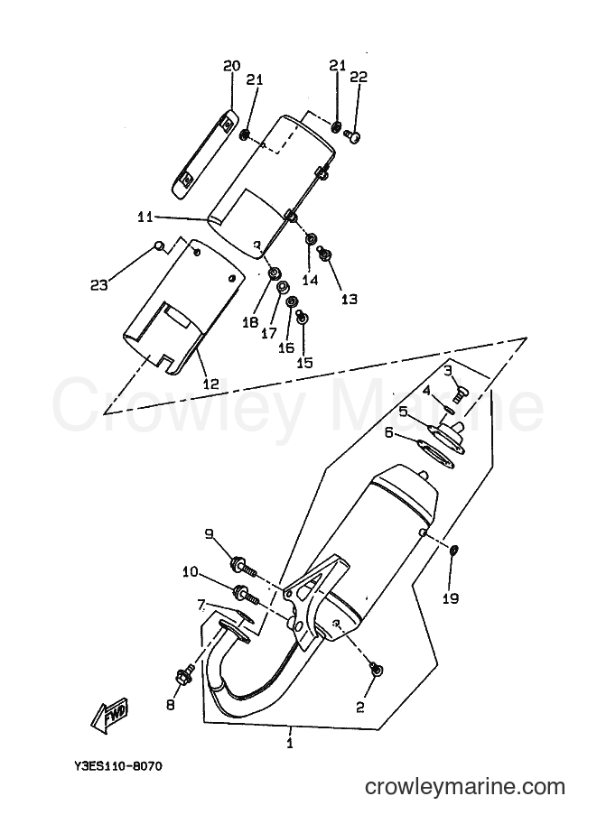 1989 Scooter CW50 - CW50 (3ES2) [010] - EXHAUST