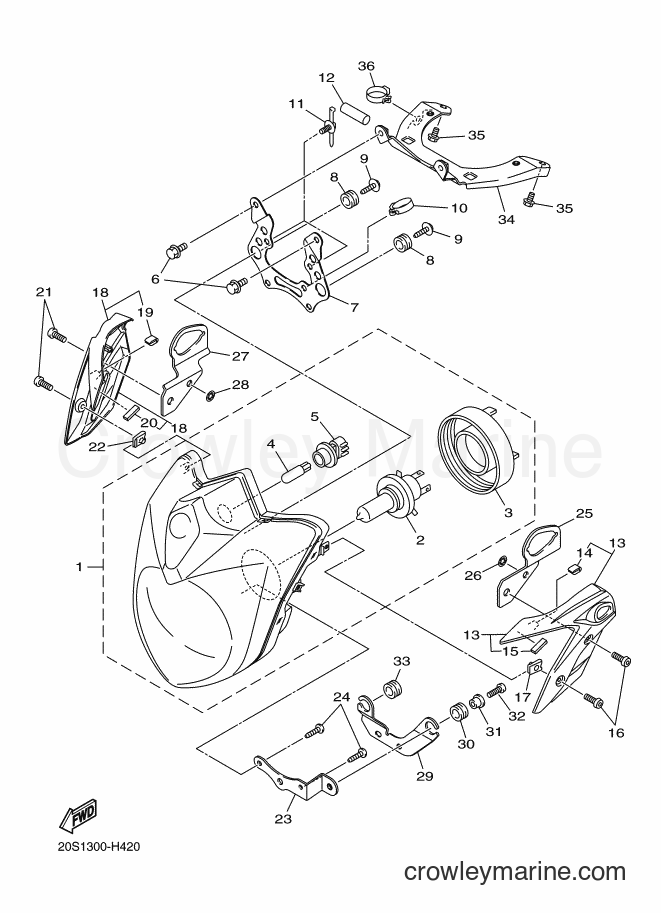 2009 Street Bike XJ6N - XJ6N (20S2) [010] - HEADLIGHT