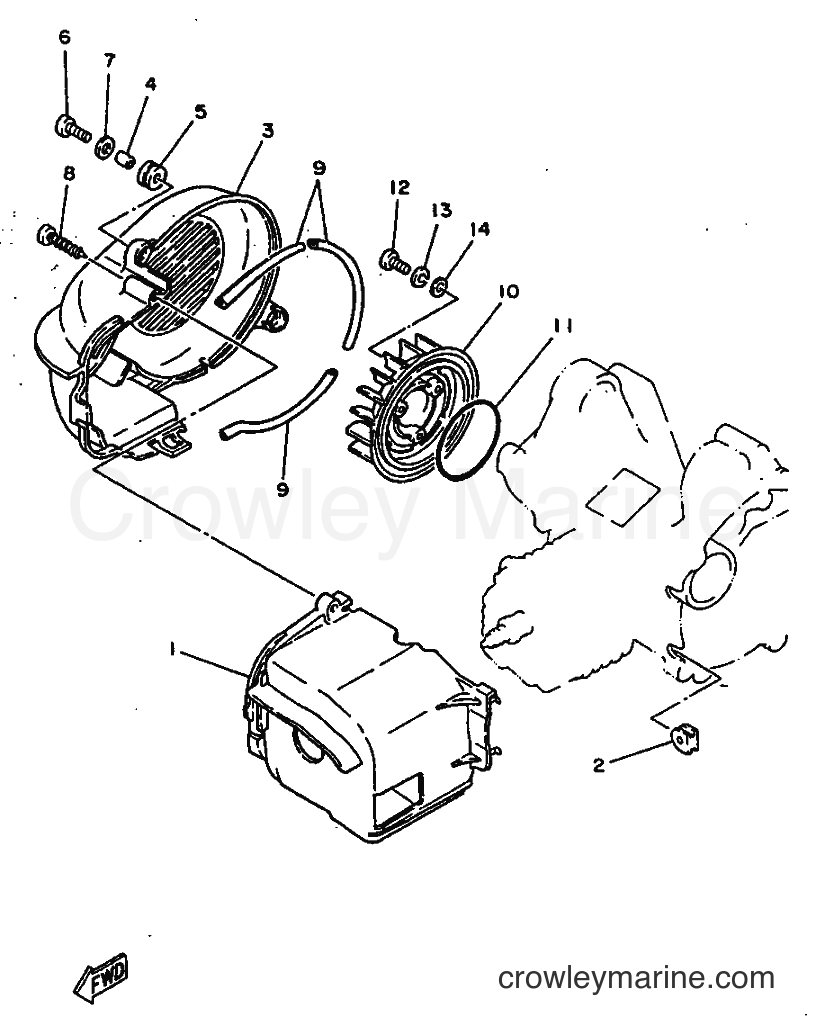 1997 Scooter YN50 - YN50 (5AD3) [999] - AIR SHROUD & FAN