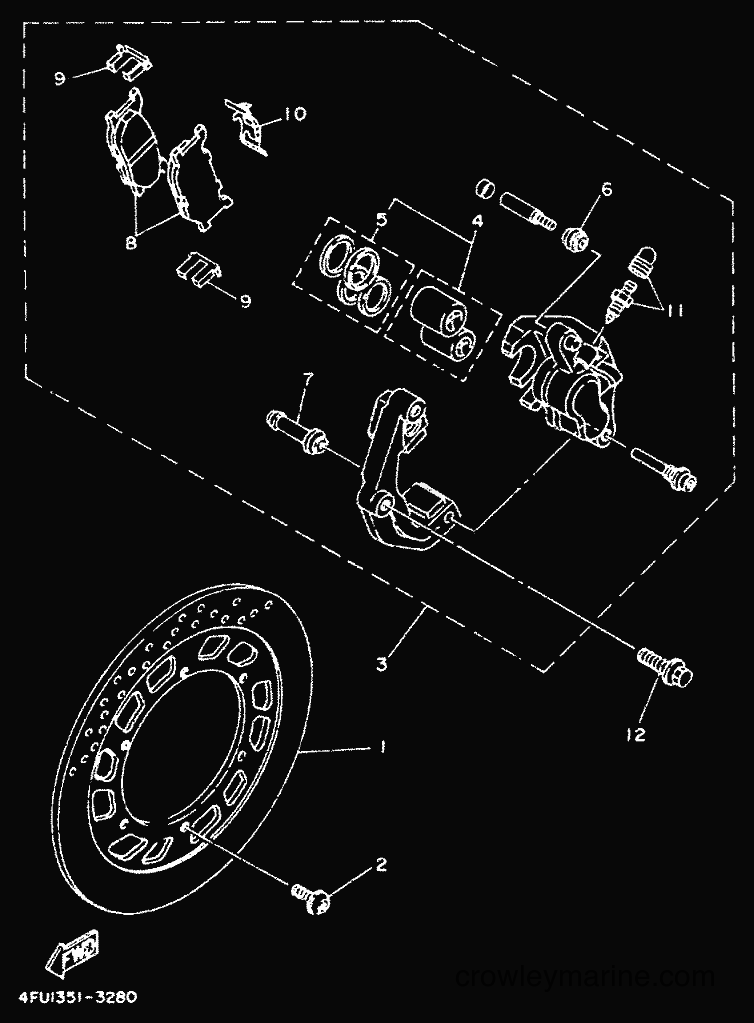 Yamaha Motors TDR125 (4GW3) [999] - FRONT BRAKE CALIPER