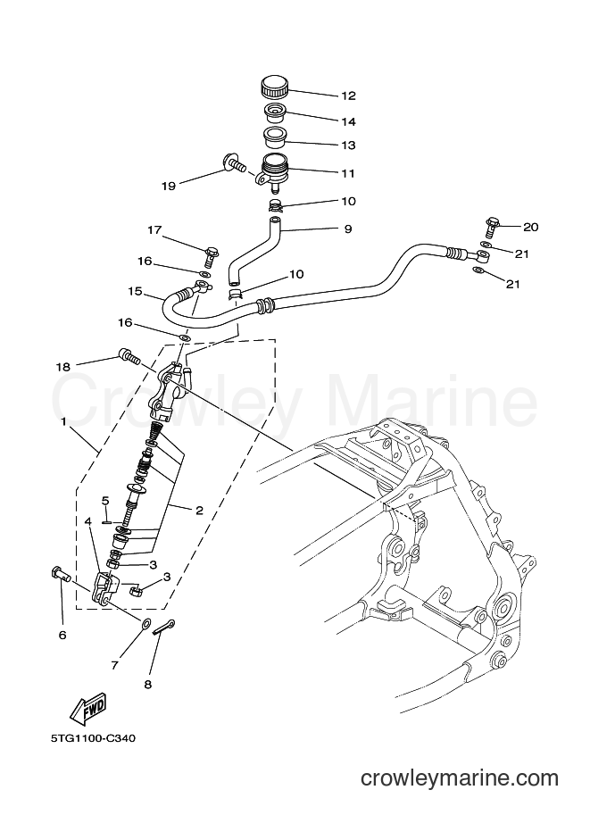 2005 ATV YFZ450 - YFZ450 (5TGB) [010] - REAR MASTER CYLINDER