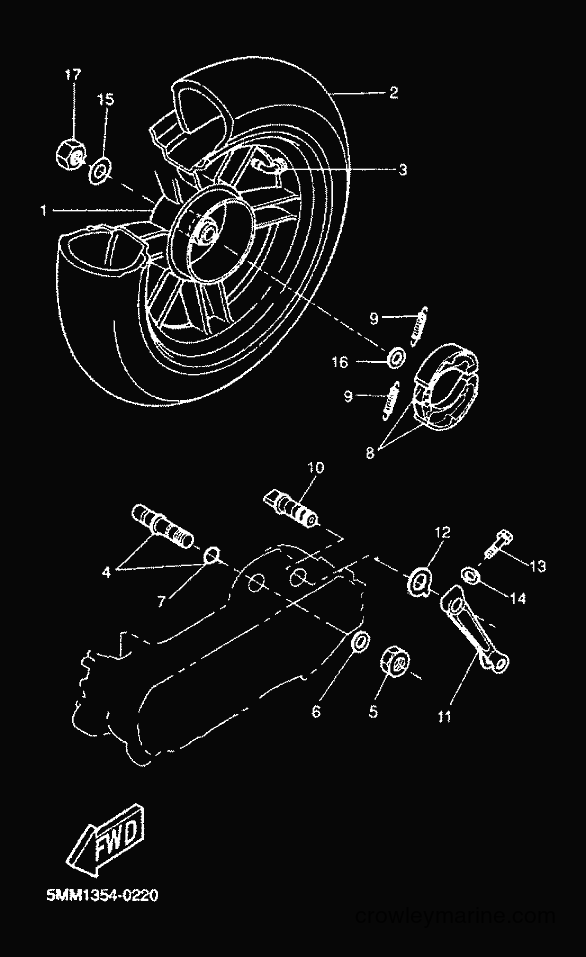 2001 Scooter CW50 - CW50 (5HG9) [030] - REAR WHEEL
