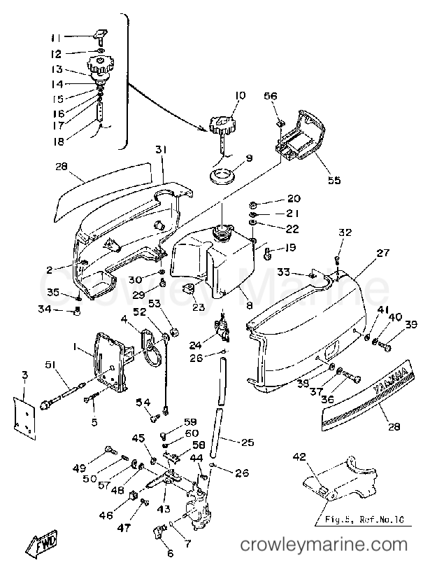 Yamaha Motors 2SJ - COWLING FUEL 2H