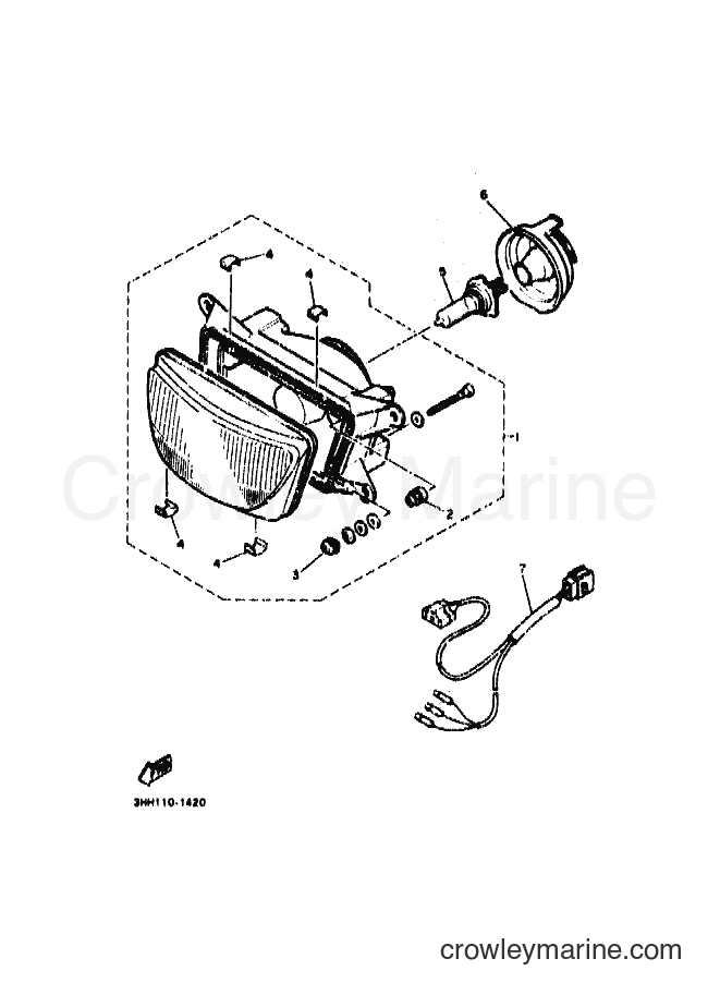 1992 Sport Bike FZR600 - FZR600 (3HH9) [010] - HEADLIGHT