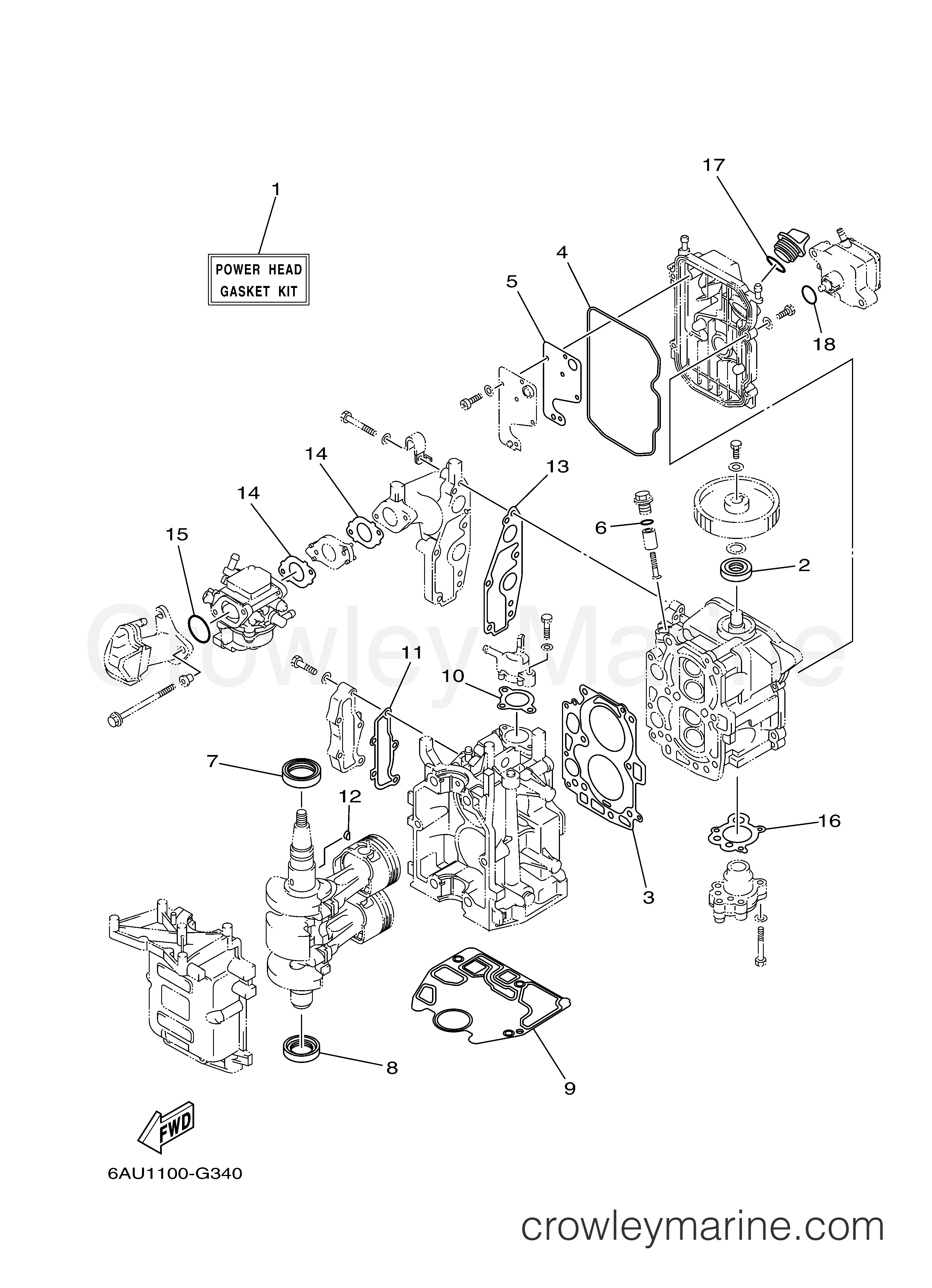 Yamaha Motors T9.9XPHA - REPAIR KIT 1