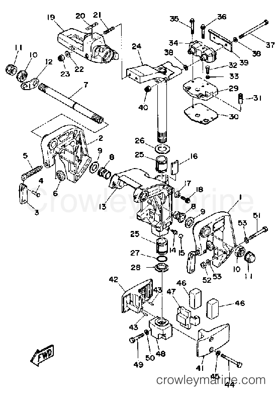 Yamaha Motors 25LF - BRACKET 1