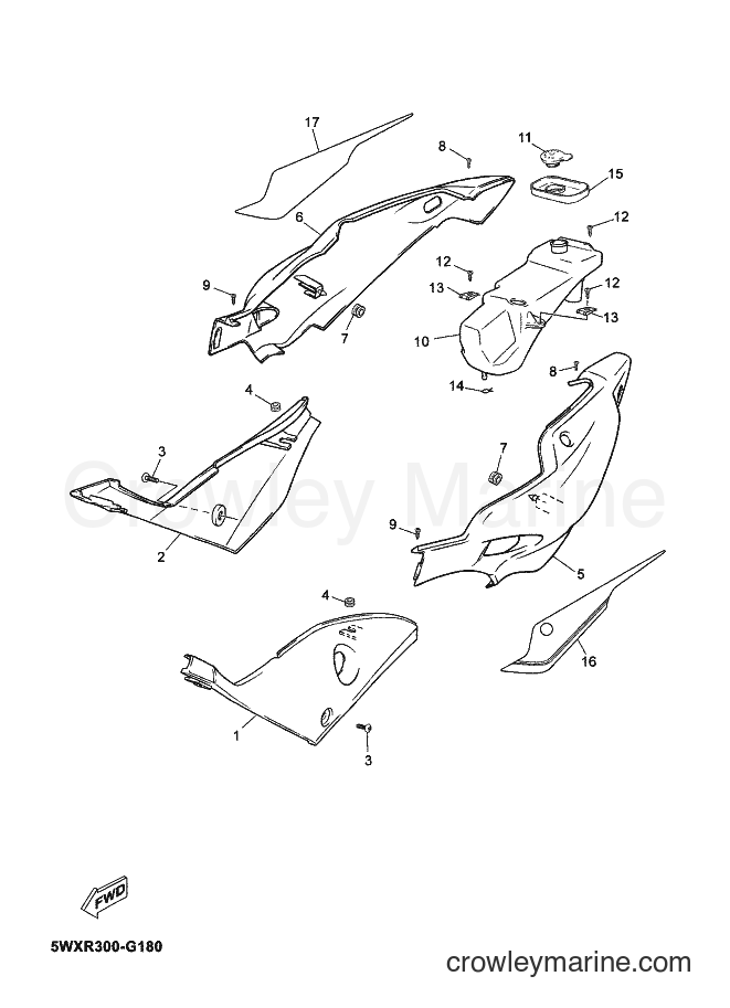 2009 Scooter TZR50 - TZR50 (5WXV) [030] - SIDE COVER