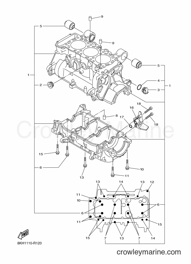 Yamaha Motors SRV10SP (8LN2) [010] - CRANKCASE